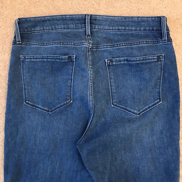 Old Navy High Rise Wow Straight Denim Blue Jeans Womens Size 14 Stretch Ankle - Picture 11 of 12
